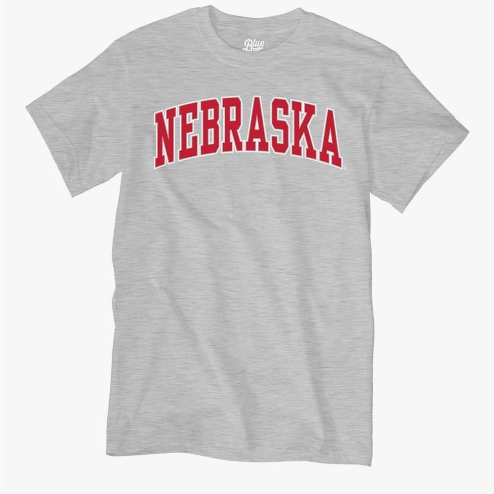 Blue 84 Nebraska Cornhuskers Gray Graphic Tee XXL NWOT